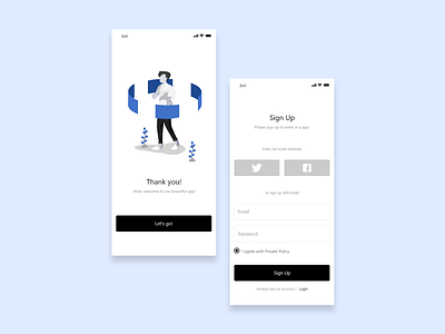 Login Area app design ui ux