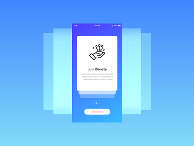 Geek Donate app design ui ux