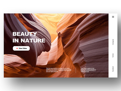 Beauty In Nature design ui ux website