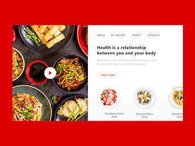 Food Menu design ui ux website