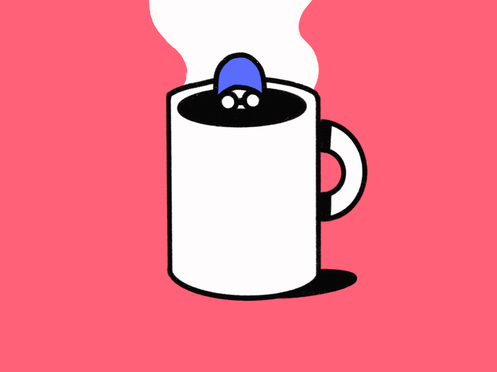 Swimming Coffee coffee concept design drawing gif illustration procreate