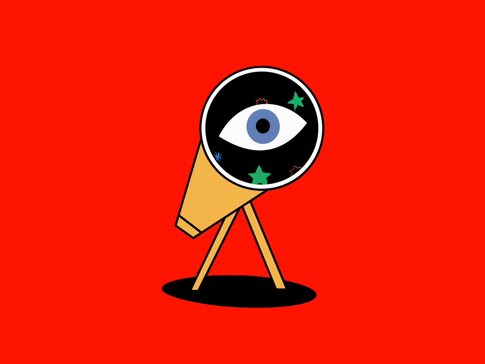 Curious eye drawing illustration procreate vector