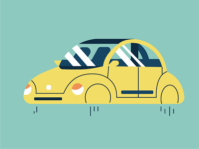 Beetle 2077 colors design drawing illustration vector