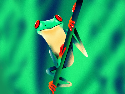 Wild frog animal art drawing illustration ipad procreate