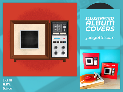 Illustrated Album Covers - A.M. by Wilco album art album cover design illustration illustrator vector vinyl record