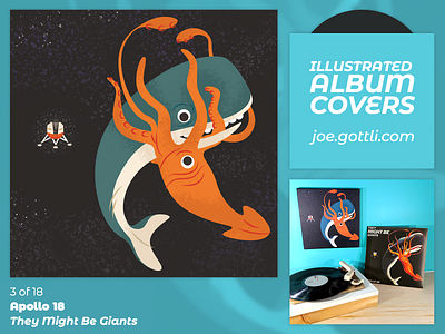 Illustrated Album Covers - Apollo 18 by They Might Be Giants by Joe ...