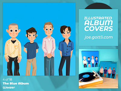 Illustrated Album Covers - The Blue Album by Weezer