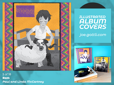 Illustrated Album Covers - Ram by Paul and Linda McCartney album art album cover design illustration illustrator vector vinyl record