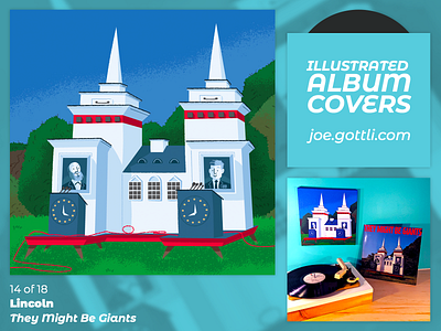 Illustrated Album Covers - Lincoln by TMBG album art album cover design illustration illustrator vector vinyl record