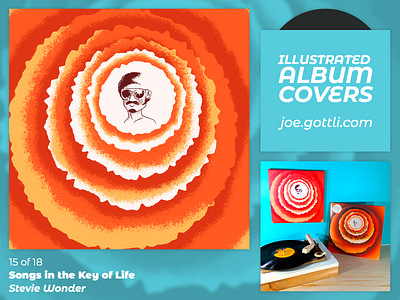 Illustrated Album Covers - Songs in the Key of Life album art album cover design illustration illustrator vector vinyl record