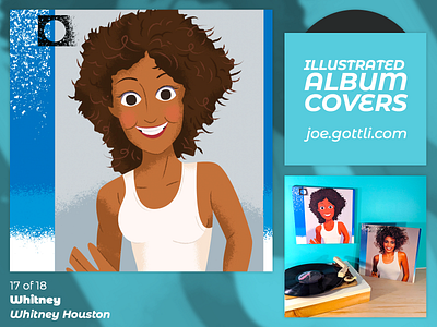 Illustrated Album Covers - Whitney by Whitney Houston album art album cover design illustration illustrator vector vinyl record