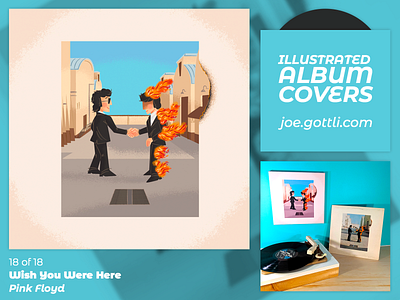 Illustrated Album Covers Wish You Were Here By Joe Gottli On Dribbble