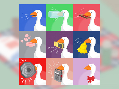 Untitled Goose Game Portraits design goose goose game house house illustration illustrator indie games vector video game art video games