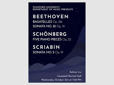 Solo Recital Poster classical music concert poster poster
