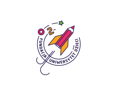 Uniwersytet dzieci #1 colorful icon kids pencil rocket school