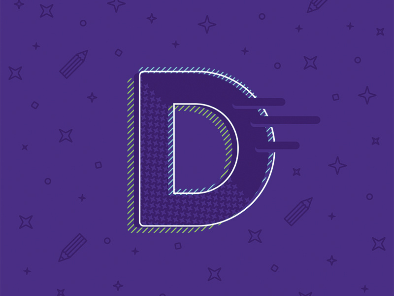 D alphabet typography typo d lettering letter
