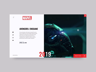 Marvel films debut interaction marvel movie ui ux ui animation ux design web design