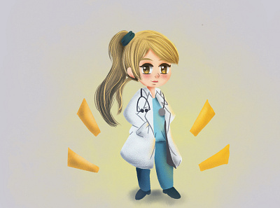 Chibi Doctor characterdesign chibi cute cute art digital art digital illustration digital painting digitalart doctor illustator illustration
