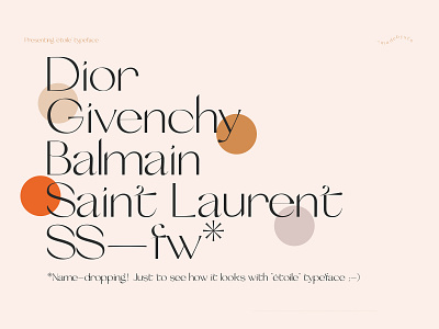 Etoile Typeface Preview design feminine font femmetype graphic design type typography webdesign