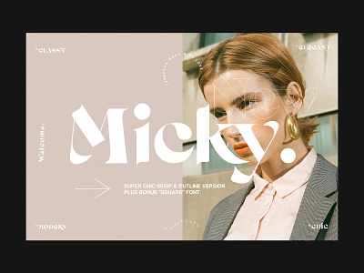 Micky Typeface display display font display typography fashion font graphic design serif font typography webdesign