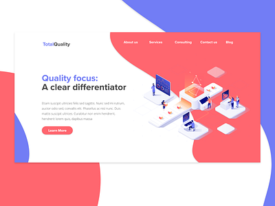 Daily UI 003 - Landing Page design hero banner illustration landing page design web