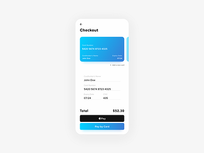 Daily UI #2 - Checkout app application dailyui design minimal mobile ui ux