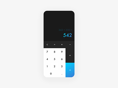 Daily UI 4 - Calculator app calculator calculator ui dailyui dark design minimal mobile ui ux