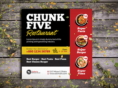 Restaurant Menu Social Media Banner