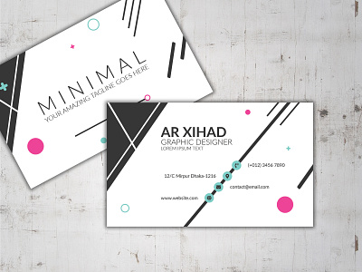 Minimal Business Card black business card clean creative flat graphic designer minimal minimal business card minimalist personal personal card