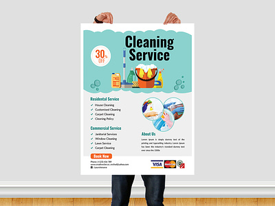Cleaning Service Flyer Template advertisement advertising business cleaning business cleaning service cleaning service flyer commercial service flyer house cleaning housekeeping modern flyer residential service