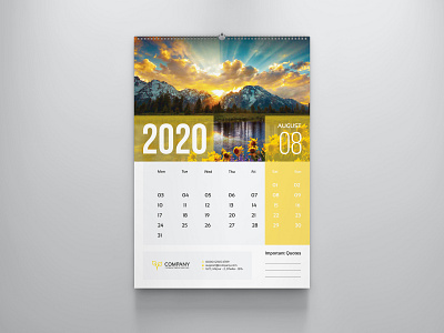 Wall Calendar 2020 branding calendar company marketing month new year planner planner 2020 wall calendar wall calendar 2020