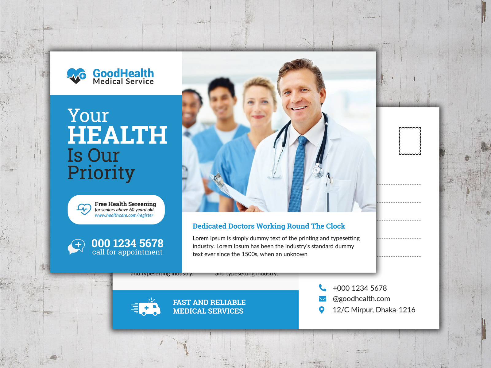 Medical Postcard by AR Xihad on Dribbble