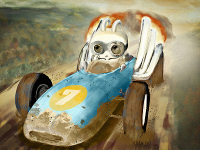 The Racer car character concept art digital art illustration painting photoshop race spots car