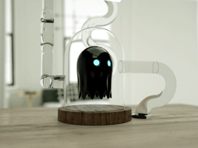Ghost WIP 3d animation c4d character cinema 4d ghost gif glass octane tubes