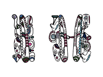Maya hieroglyphs illustration love mayan typography