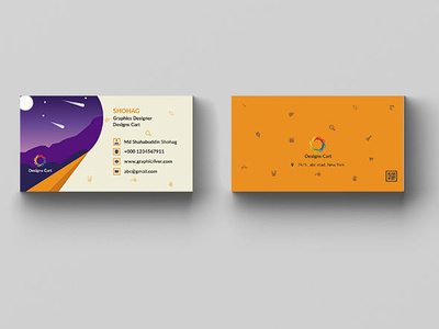 Personal Business Card with flat design black friday business business agency dailyui december dribbble flat flat 3d graphics icon jobs landing page profile rank shots top u logo uxd vector web design