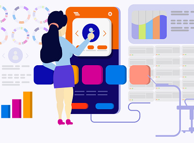 data center and user interface data center flag flat flat illustration illustrator inspiration new shot ui ui ux user interface ux