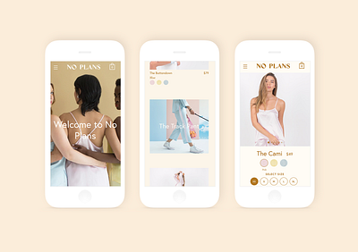 No Plans Mobile Site branding design ecommerce ui ux web website