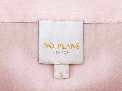 No Plans Garment Tag branding design ecommerce fashion fashion branding logo typography