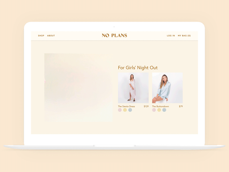 No Plans Desktop Site