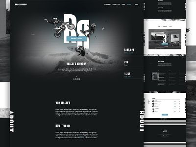 Rascal's Roundup Original branding dark donation ecommerce event landing non profit nonprofit type ui