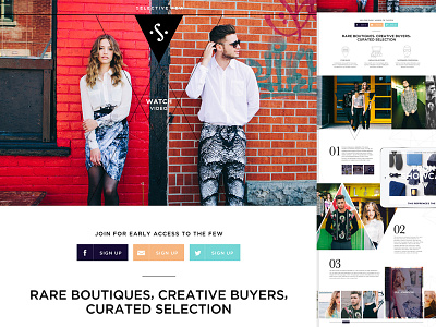 Selective Few - Full boutique coming soon e commerce elegant seagulls fashion landing responsive store web