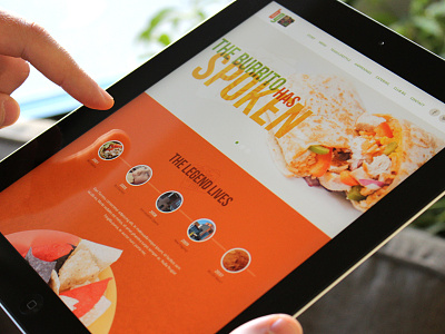 BG Concept burrito elegant seagulls food history mexican orange responsive restaurant timeline web