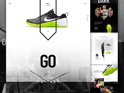 Nike Metcon art direction creative direction crossfit e-commerce ecommerce grunge im jack dusty landing nike shoe shop texture