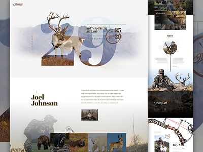 29 Full archery art direction creative direction e commerce ecommerce hunting landing nature one page outdoors shop stamp