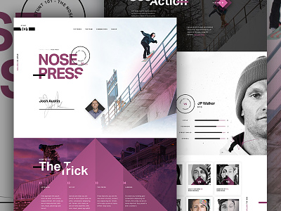 Nose Press angles art direction athlete compare creative direction grid im jack dusty snowboard sports swiss type