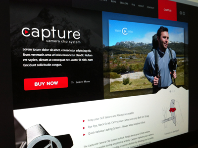 Peak Website Concept camera e commerce elegant seagulls peak photography web website