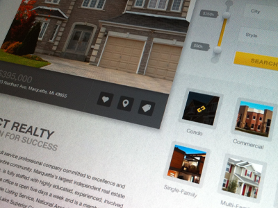 Real Estate Web 2 elegant seagulls icons real estate texture ui user interface web yellow