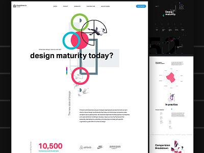 InVision - New Design Frontier Concept clean color data data visualization graphs illustration infographic landing shapes whitespace