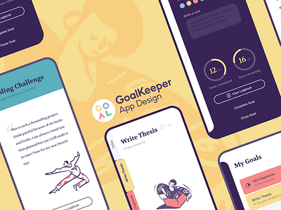 GoalKeeper Interaction App Design interaction design productivity task management ui ux ux design